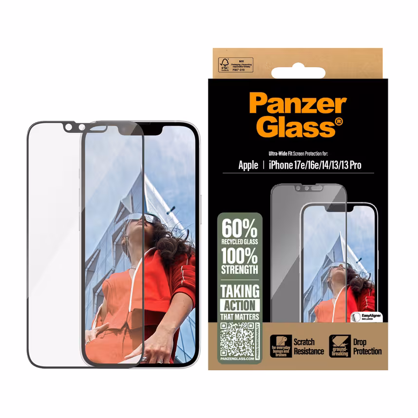 PanzerGlass Glas iPhone 17e Ultra-Wide Fit mit EasyAligner