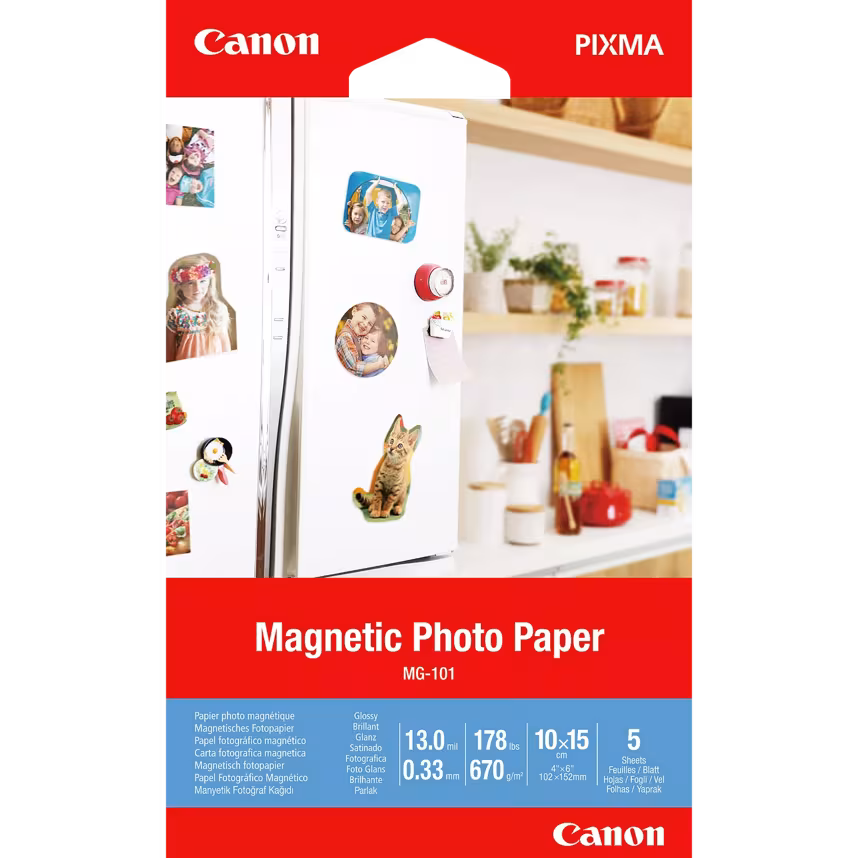 
Canon Magnetic Photo Paper 10x15cm, 5 Stk.