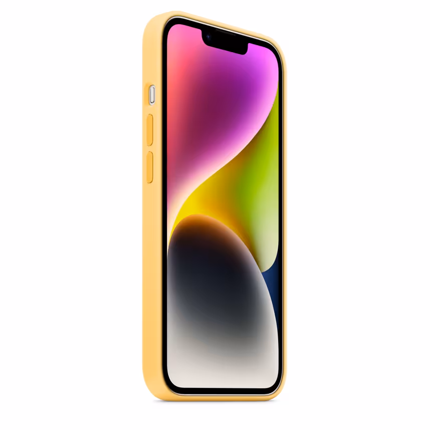Apple iPhone 14 Silikon Case mit MagSafe sonnenlicht