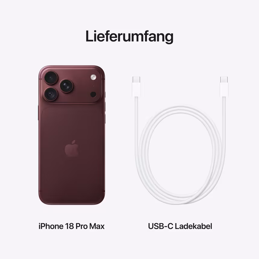 Apple iPhone 18 Pro Max 512GB Burgunder
