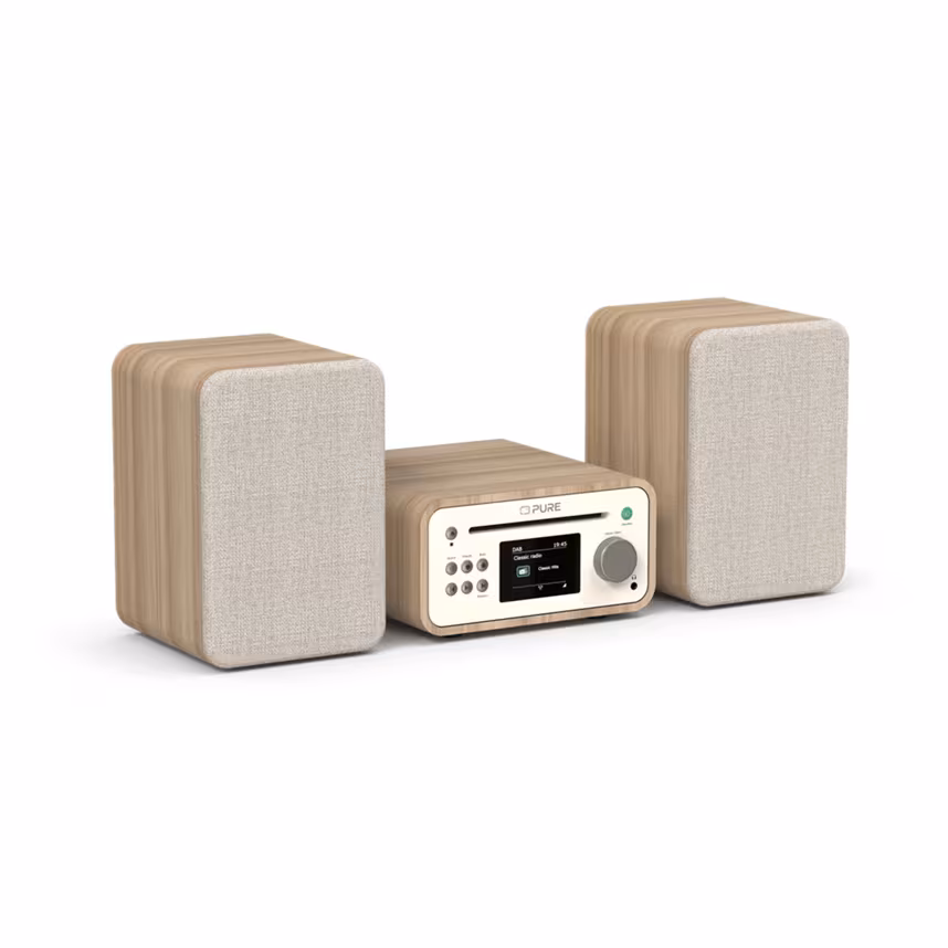 Pure Classic Stereo Mini Cotton White/Oak