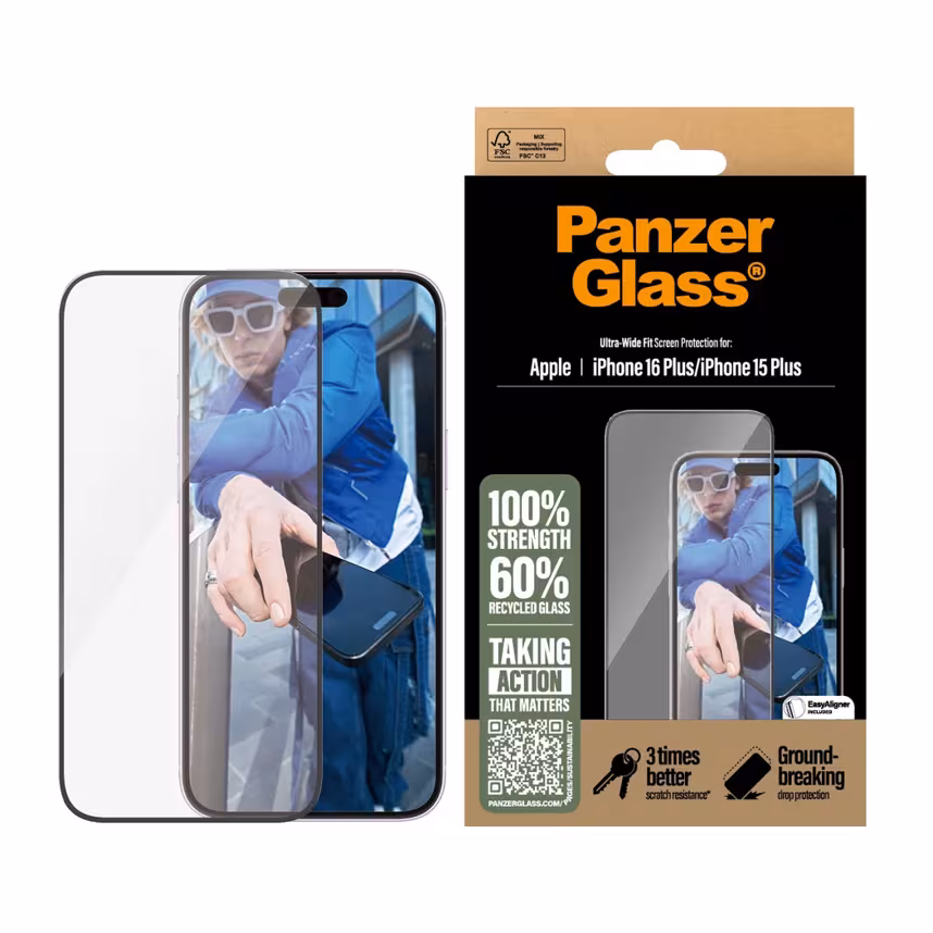 
PanzerGlass Schutzglas Apple iPhone 16 Plus