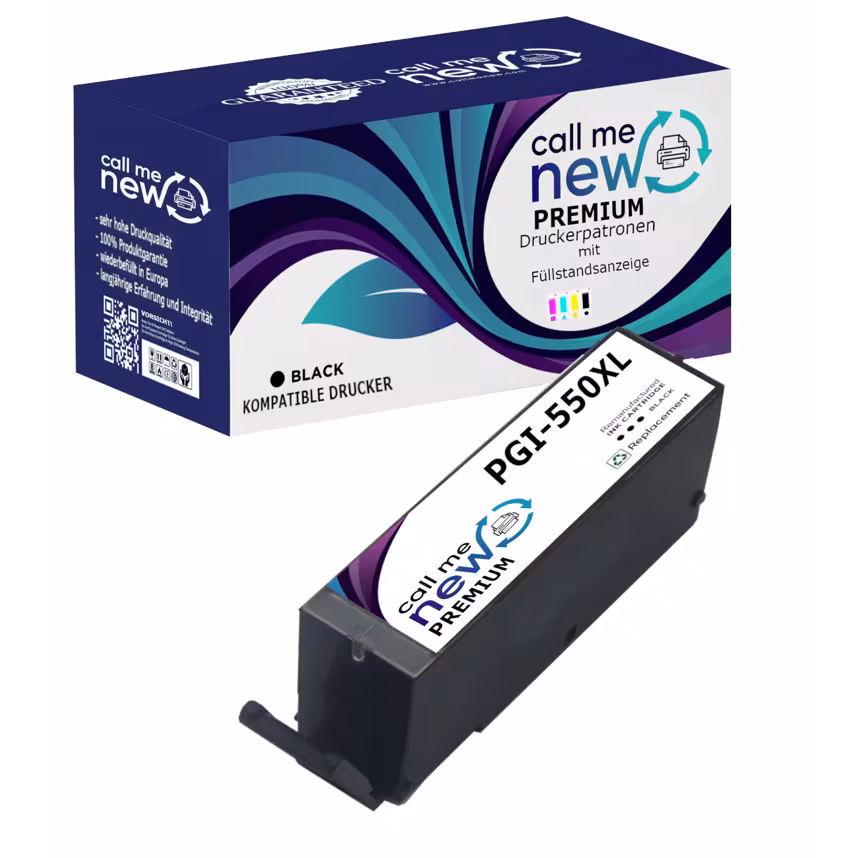 CMN Premium aufber. Tintenpatrone für Canon PGI-550XL schwar