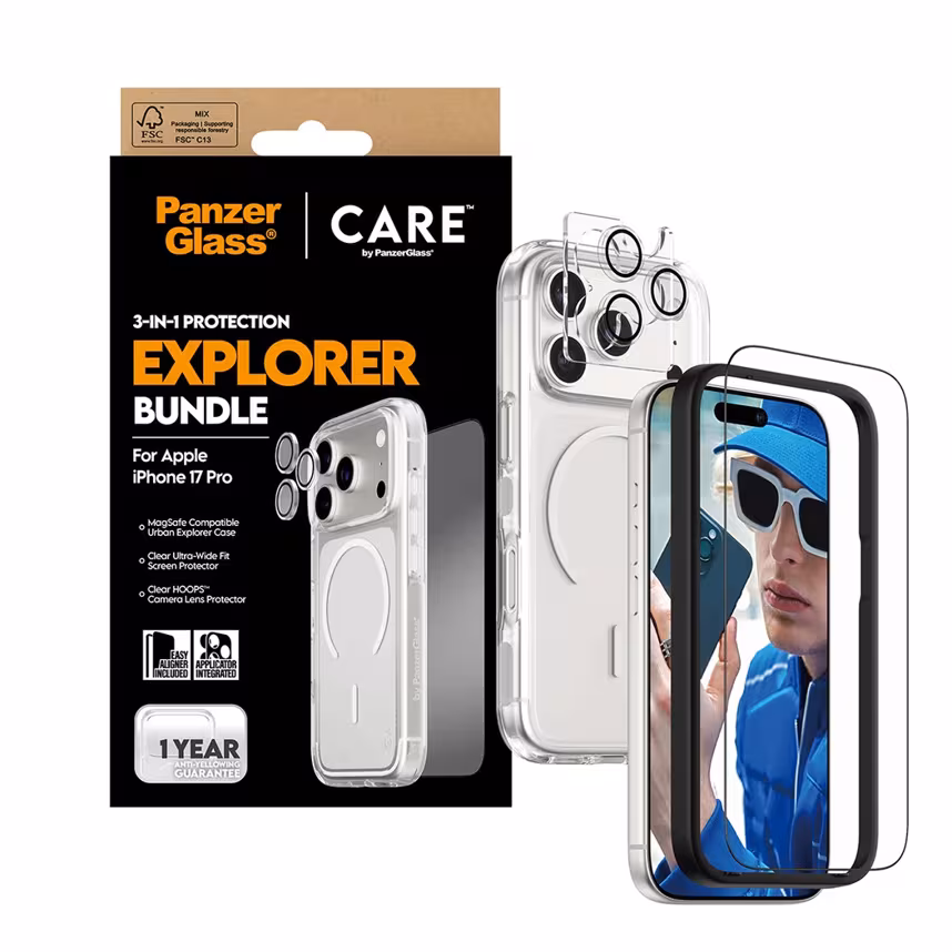 PanzerGlass CARE 3-in-1 Flagship Explorer iPhone 17 Pro