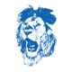 Hartlauer Logo Löwenkopf blau