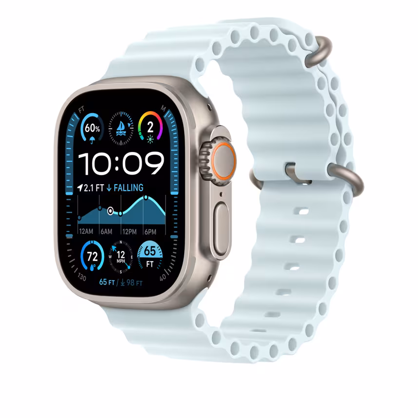 Apple Watch 49mm Oceanarmband kristallblau 