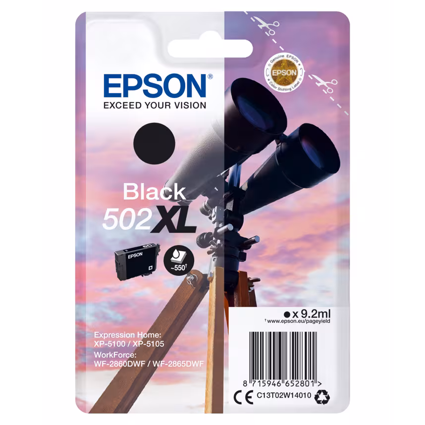 Epson 502XL Tinte Black 9,2ml