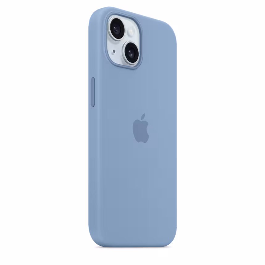 Apple iPhone 15 Silikon Case mit MagSafe winter blue