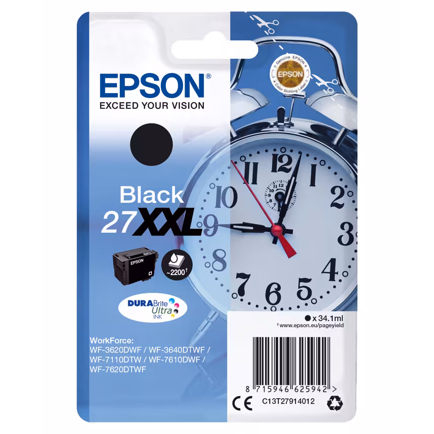 Epson 27XXL T2791 Tinte Black 34,1ml