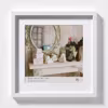 Bilderrahmen Stockholm 40x40cm Holz wei&szlig;