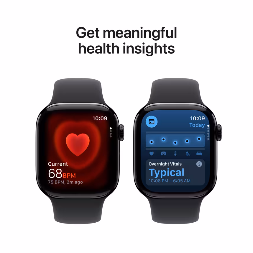 Apple Watch S11 GPS 42mm Jet Black Alu Case + Black Sport M/L
