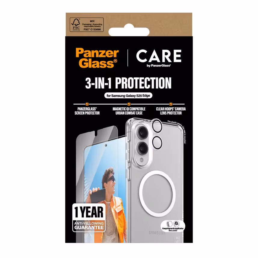 PanzerGlass CARE Flagship 3-in-1 Samsung Galaxy 2025 edge