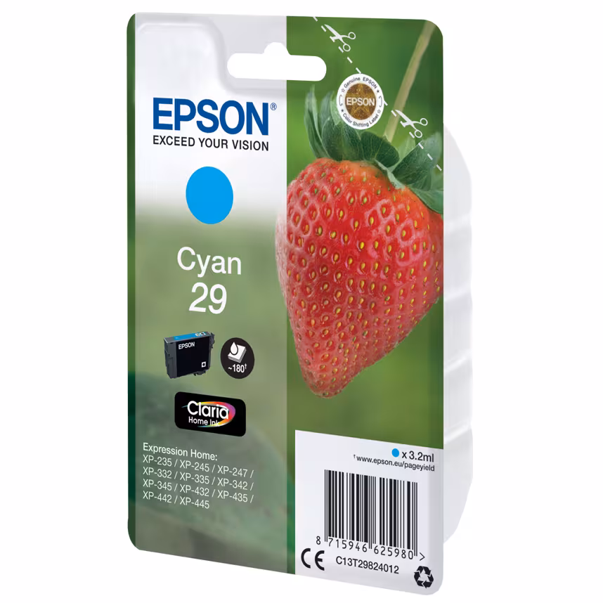 Epson 29 T2982 Tinte Cyan 3,2ml
