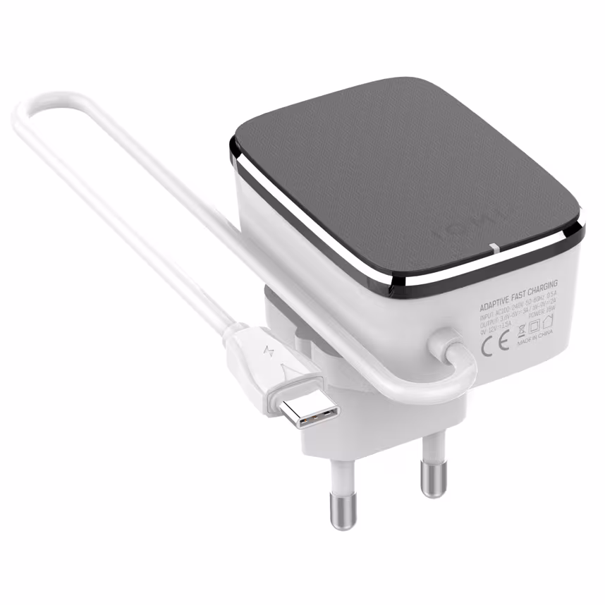 IOMI Wallcharger Typ-C QC 3.0 schwarz