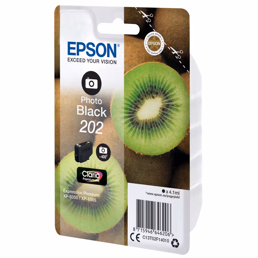 Epson 202 T02F1 Tinte Photo Black 4,1ml