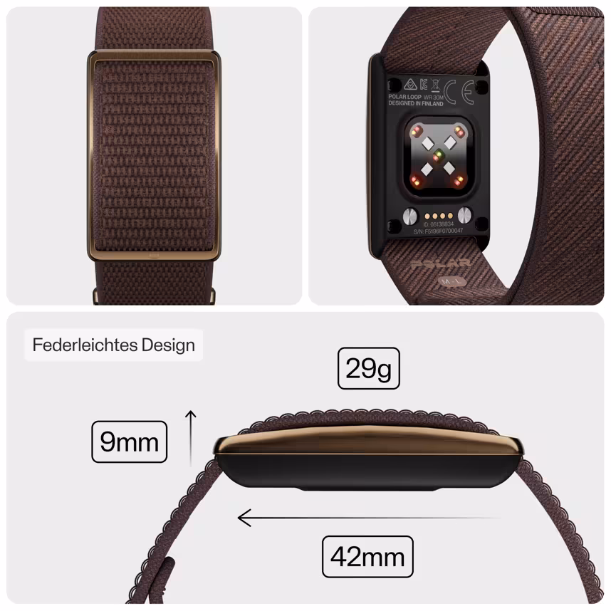 Polar Loop Tracker ohne Display Brown Copper