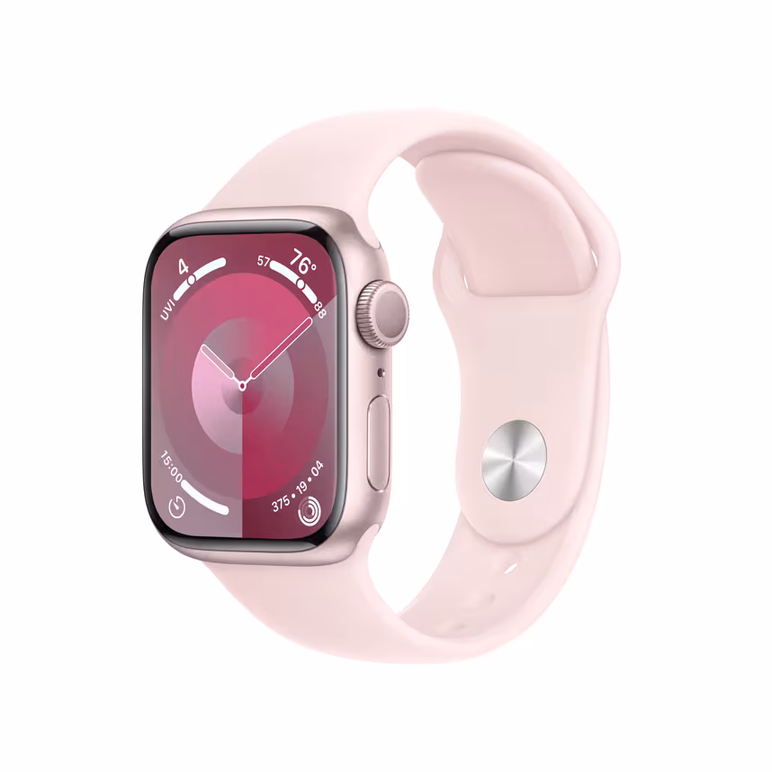 Apple Watch S9 GPS Alu ros&eacute; 41mm Sportband M/L hellrosa
