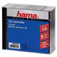 Hama 44744 CD-Leerhülle Standard, 5er-Pack, Transparent/Schw