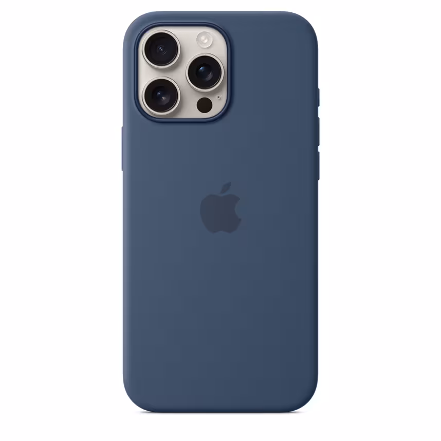 Apple iPhone 16 Pro Max Silikon Case mit Magsafe denim