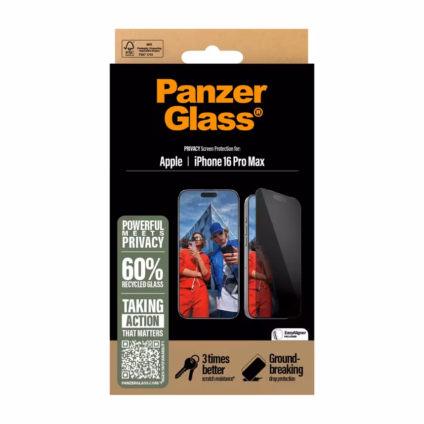 PanzerGlass Schutzglas Privacy Apple iPhone 16 Pro Max