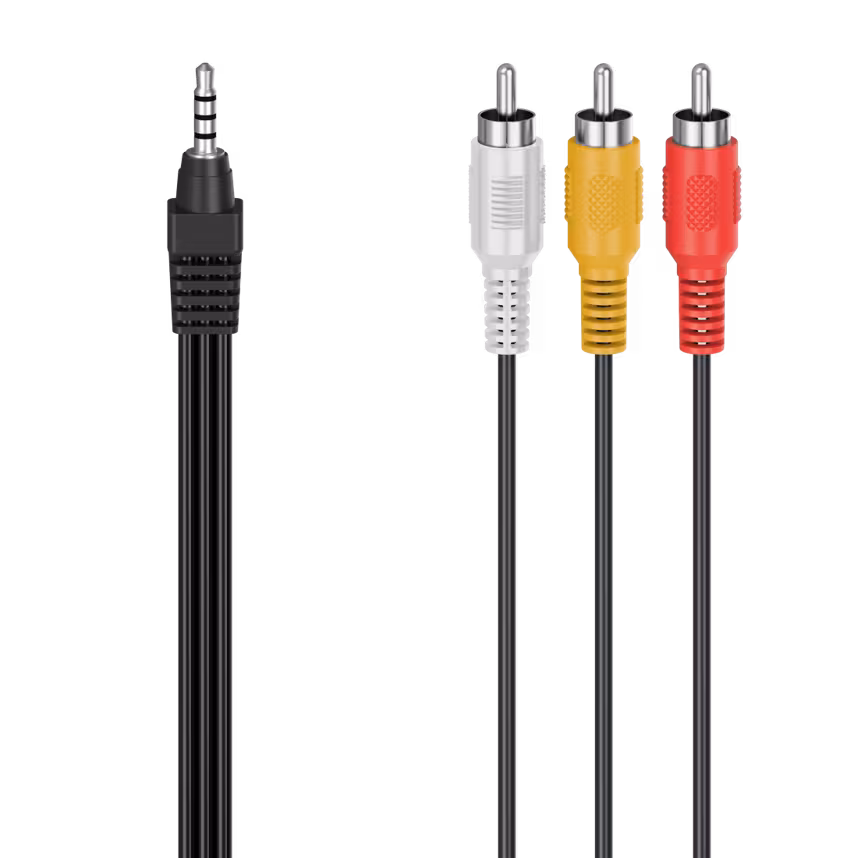 Hama Audio-/Video-Kabel 3,5mm Klinke 4pol - 3 Cinch Stecker