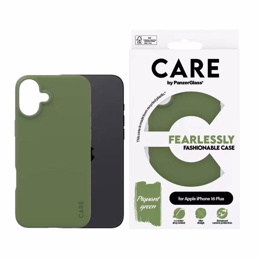 Care Back Cover Fashion Apple iPhone 16 Plus grün