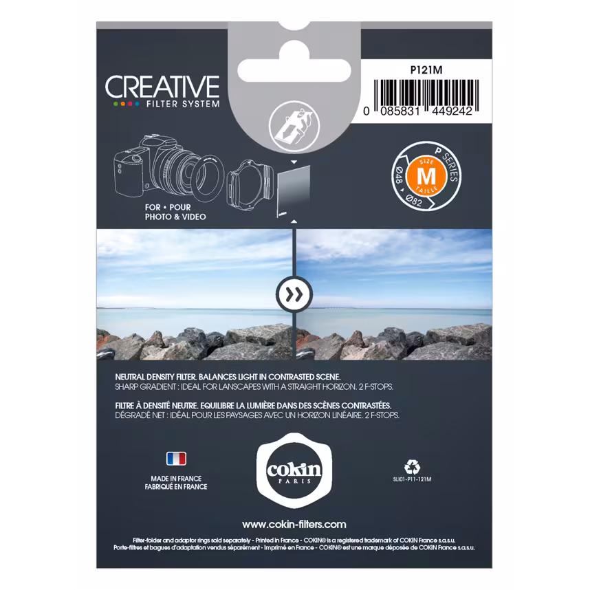 Cokin P121M Verlauf Grau G2M