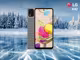 das LG K42 mit hochwertigem Display und silbernem Gehäuse in winterlicher Umgebung