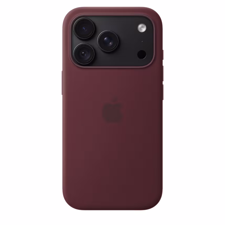 Apple iPhone 18 Pro Silikon Case mit MagSafe Burgundy