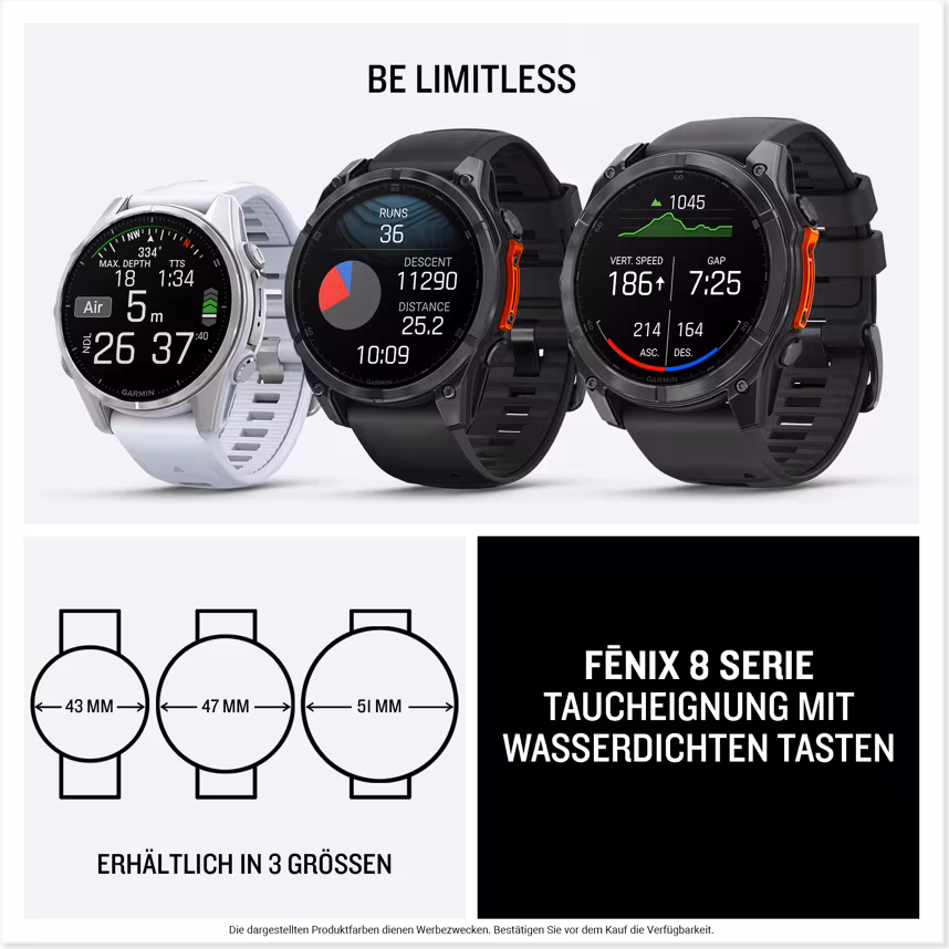 Garmin Fenix 8 51mm schwarz/schiefergrau