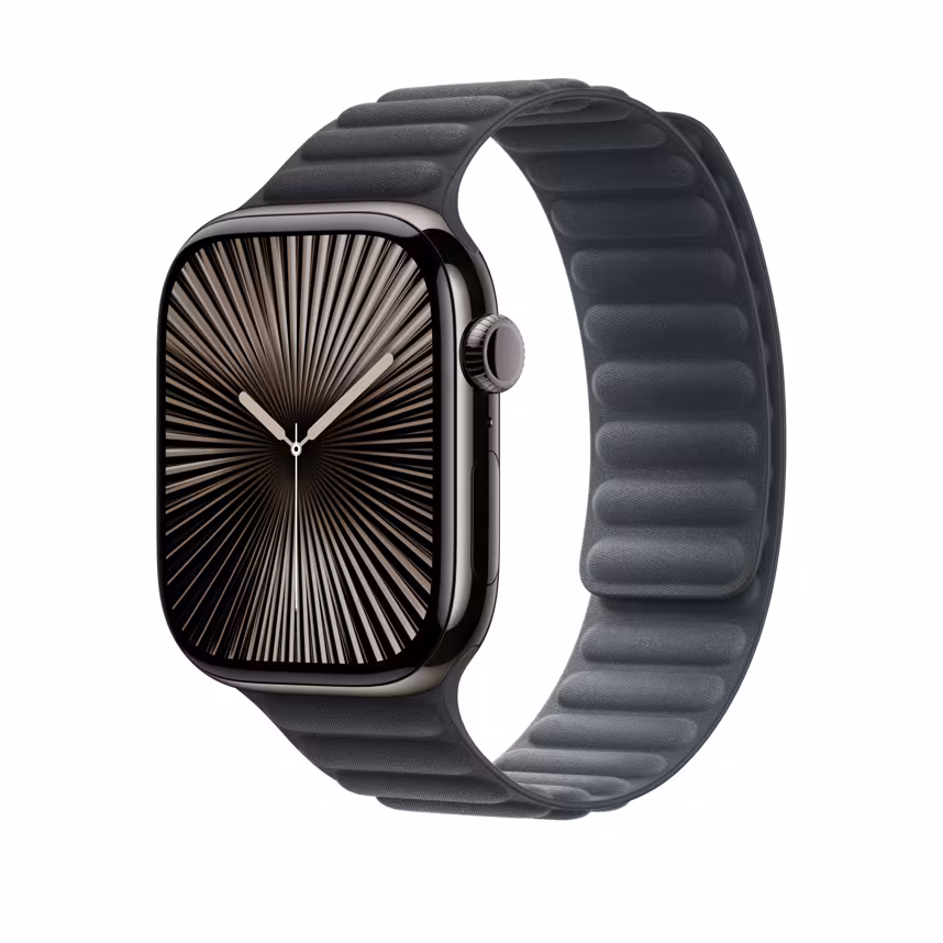 Apple Watch 46mm Armband mit Magnetverschluss S/M schwarz