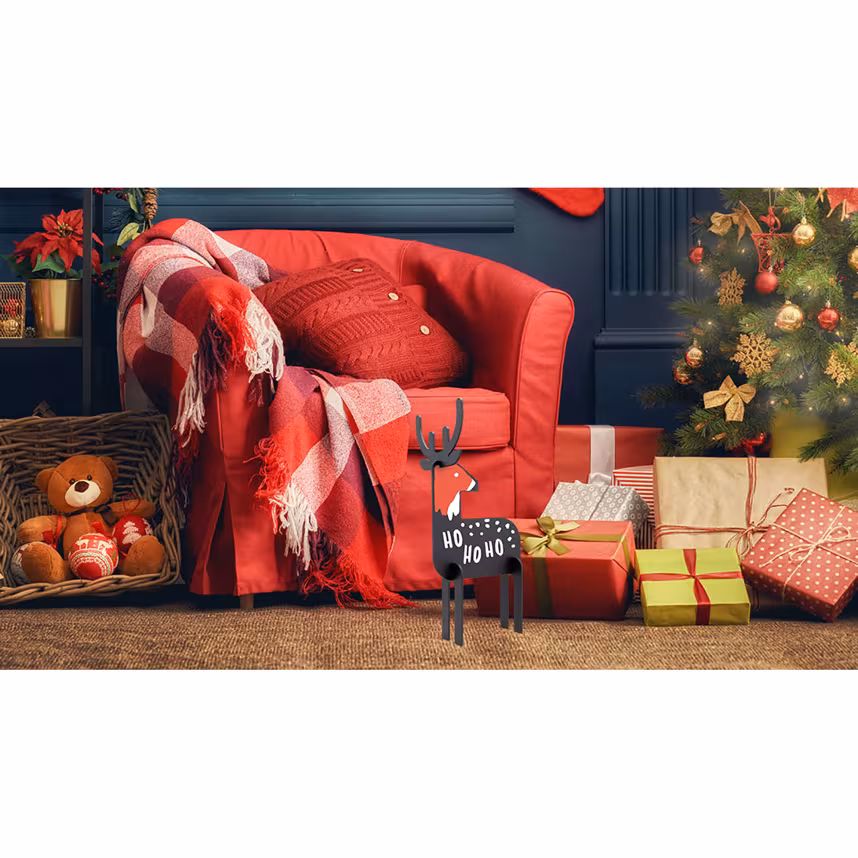 Securit 3-D Tier Reh Schwarz