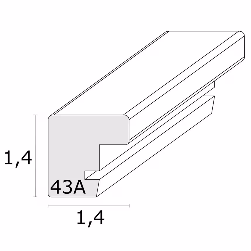 Bilderrahmen Deknudt 15x15 weiß/schwarz S43AL1