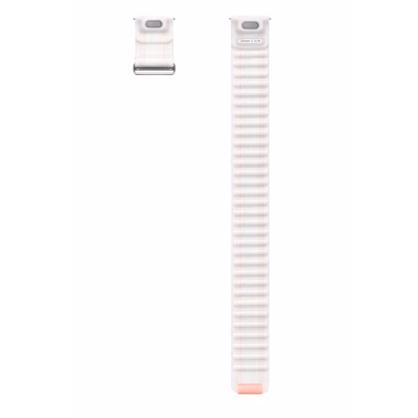 Samsung Armband Fabric Galaxy Watch7 S/M wei&szlig;-pink