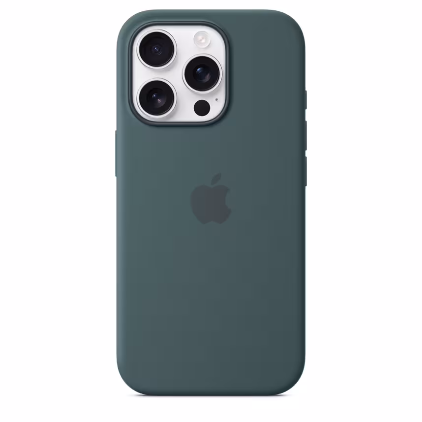 Apple iPhone 16 Pro Silikon Case mit Magsafe lake green