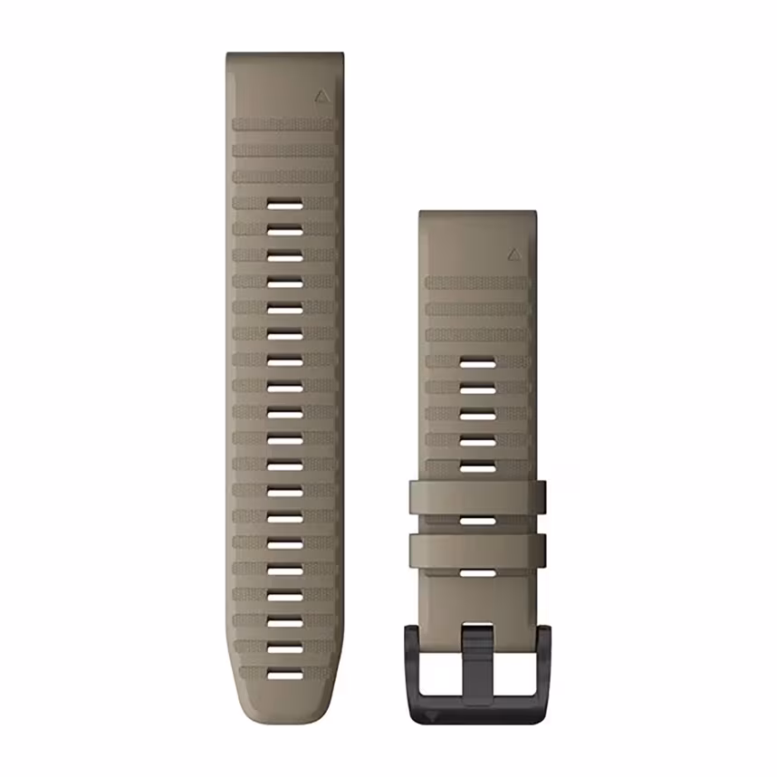 Garmin Quickfit Band 22mm Silikon dunkelbeige schwarz