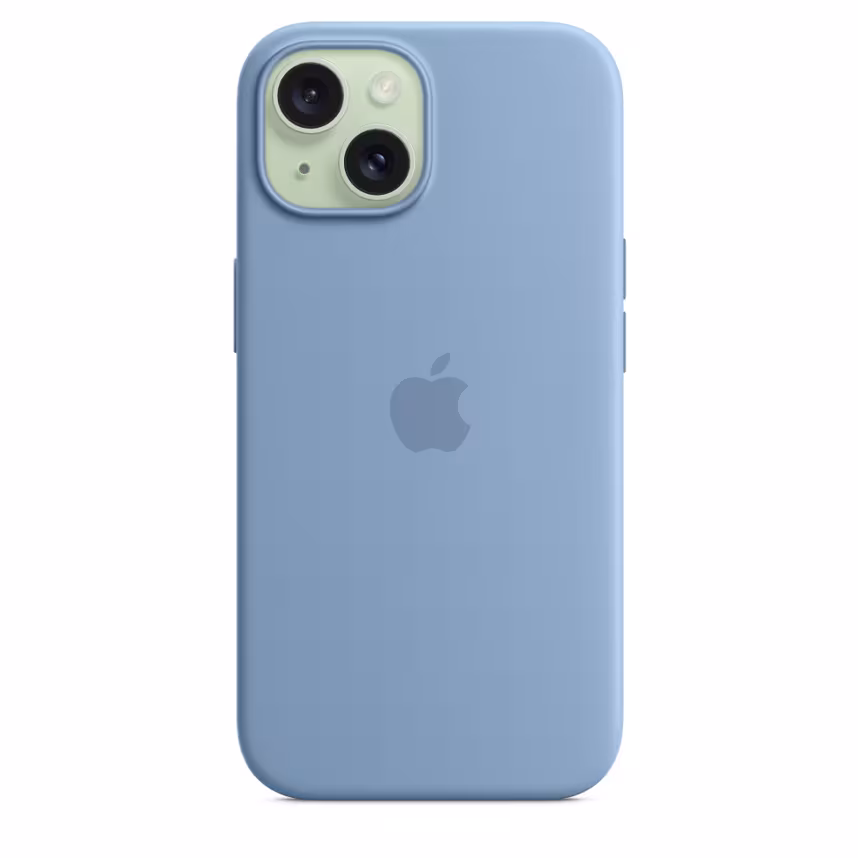 Apple iPhone 15 Silikon Case mit MagSafe winter blue