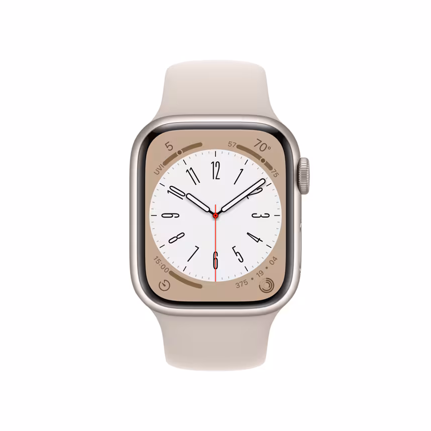 Apple Watch S8 Alu 41mm Sportband sternenlicht