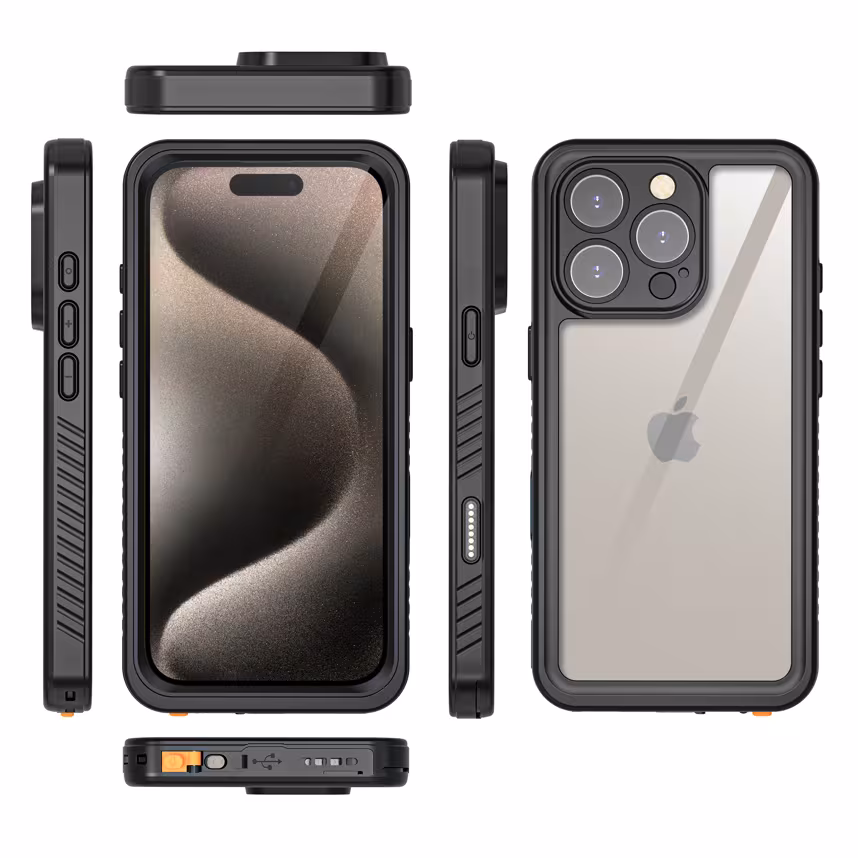 felixx IP68 Waterproof case Black - Apple iPhone 16 Pro Max