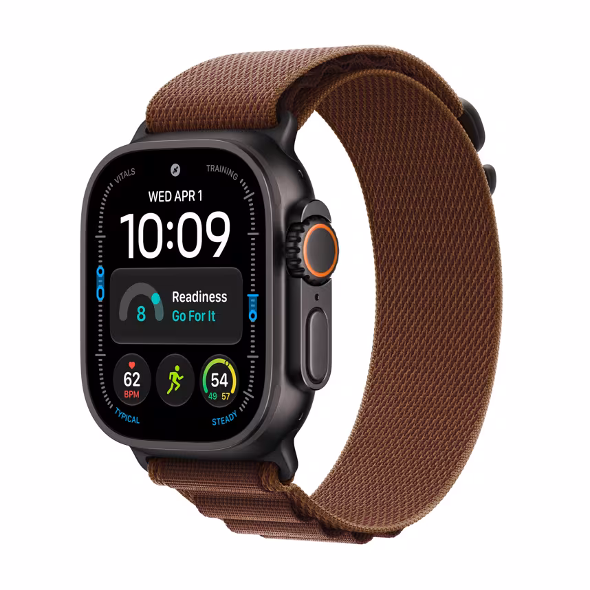  Apple Watch Ultra 4 LTE 49mm Black Titan Case + Burgundy Alpine Loop M
