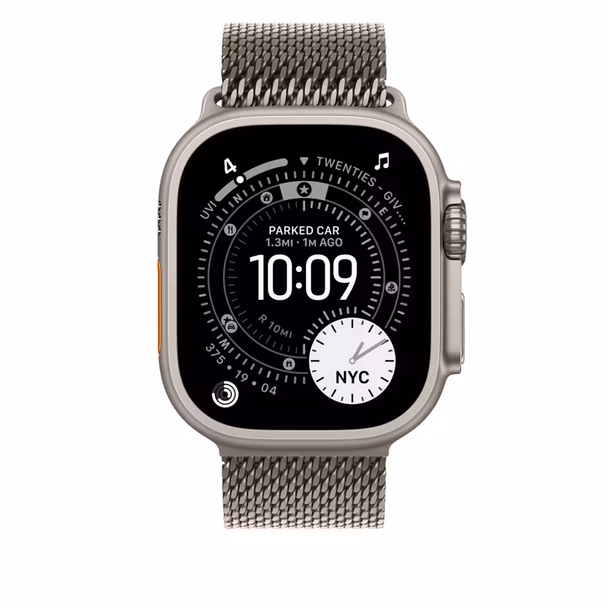 Apple Watch 49mm natural Titan Milanaise Loop L
