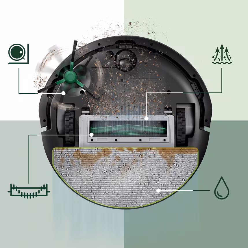 iRobot Roomba 105 Combo Plus Roboter schwarz