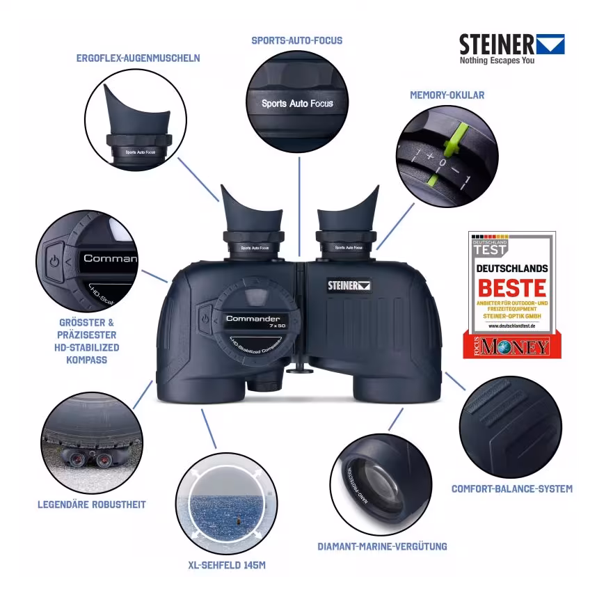 Steiner Commander 7x50 mit Kompass Fernglas