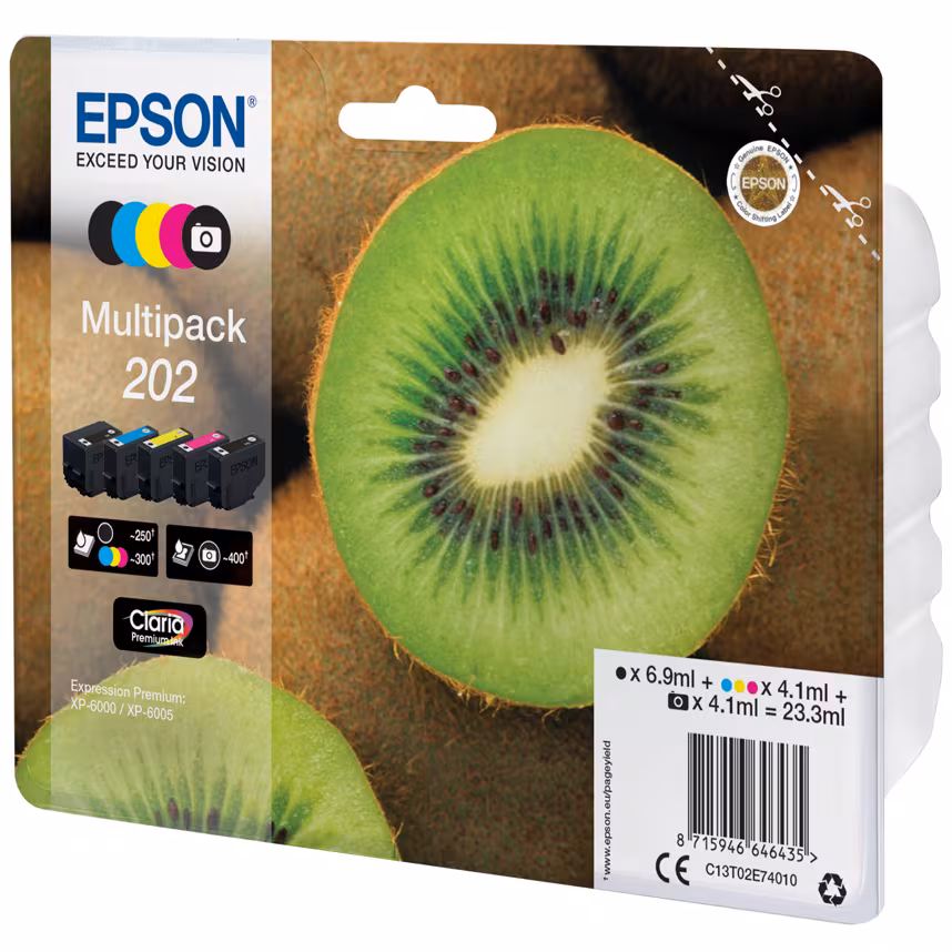 Epson 202 T02E7 Tinte Multipack 4,1ml