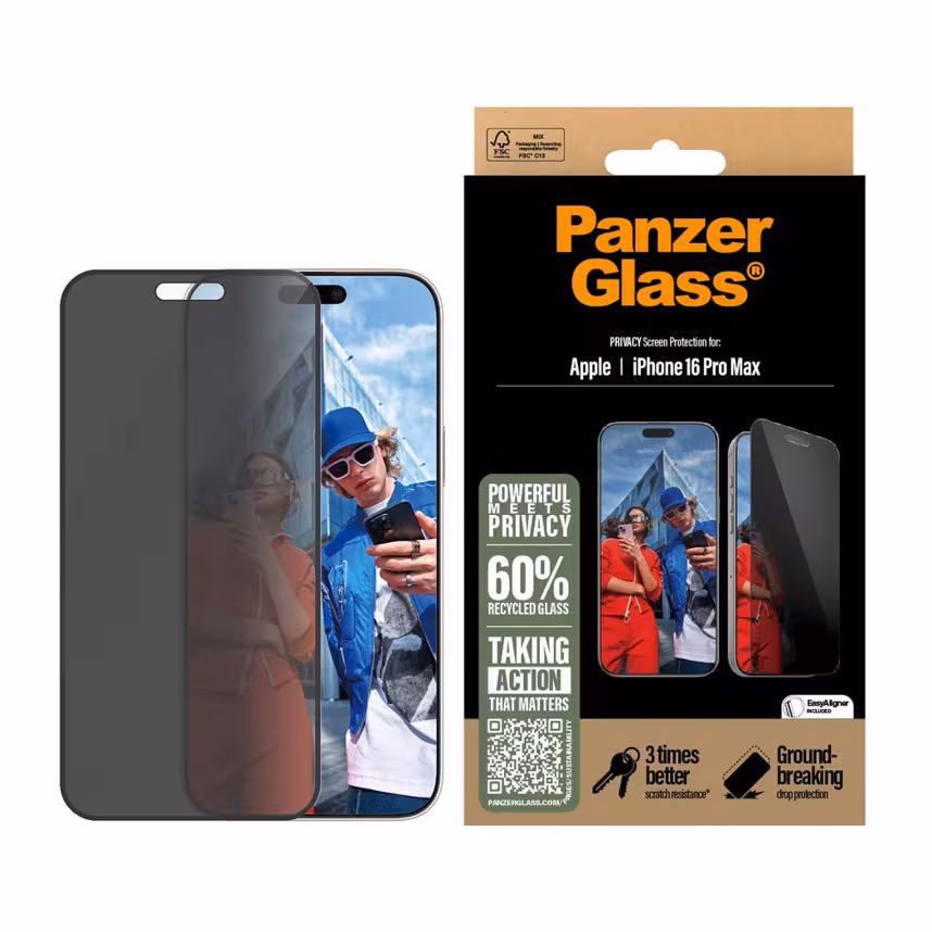 PanzerGlass Schutzglas Privacy Apple iPhone 16 Pro Max