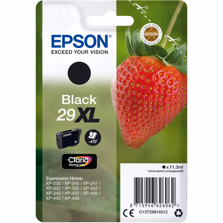 Epson 29XL T2914 Tinte Black 11,3ml