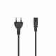 Hama Netzkabel Euro-Stecker 2-pol Kupplung 0,75m schwarz