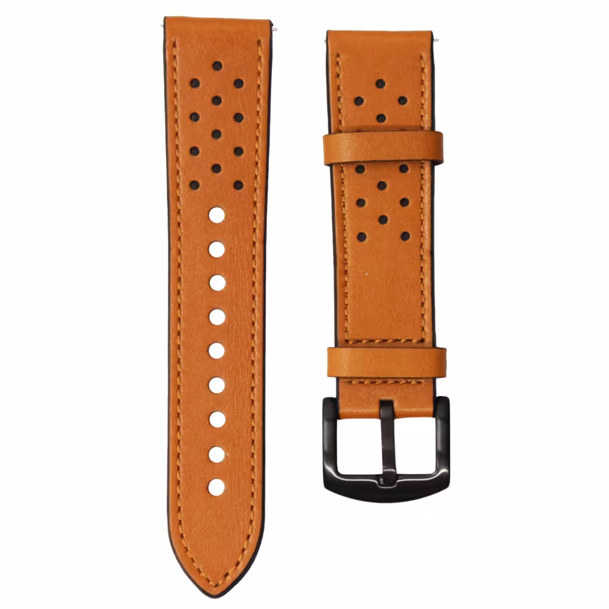 Mika Uhrenarmband Uni 22mm Echtleder braun