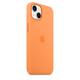 Apple iPhone 13 Silikon Case mit MagSafe gelborange