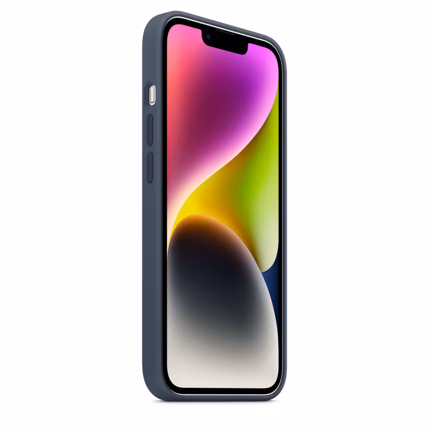 Apple iPhone 14 Silikon Case mit MagSafe sturmblau